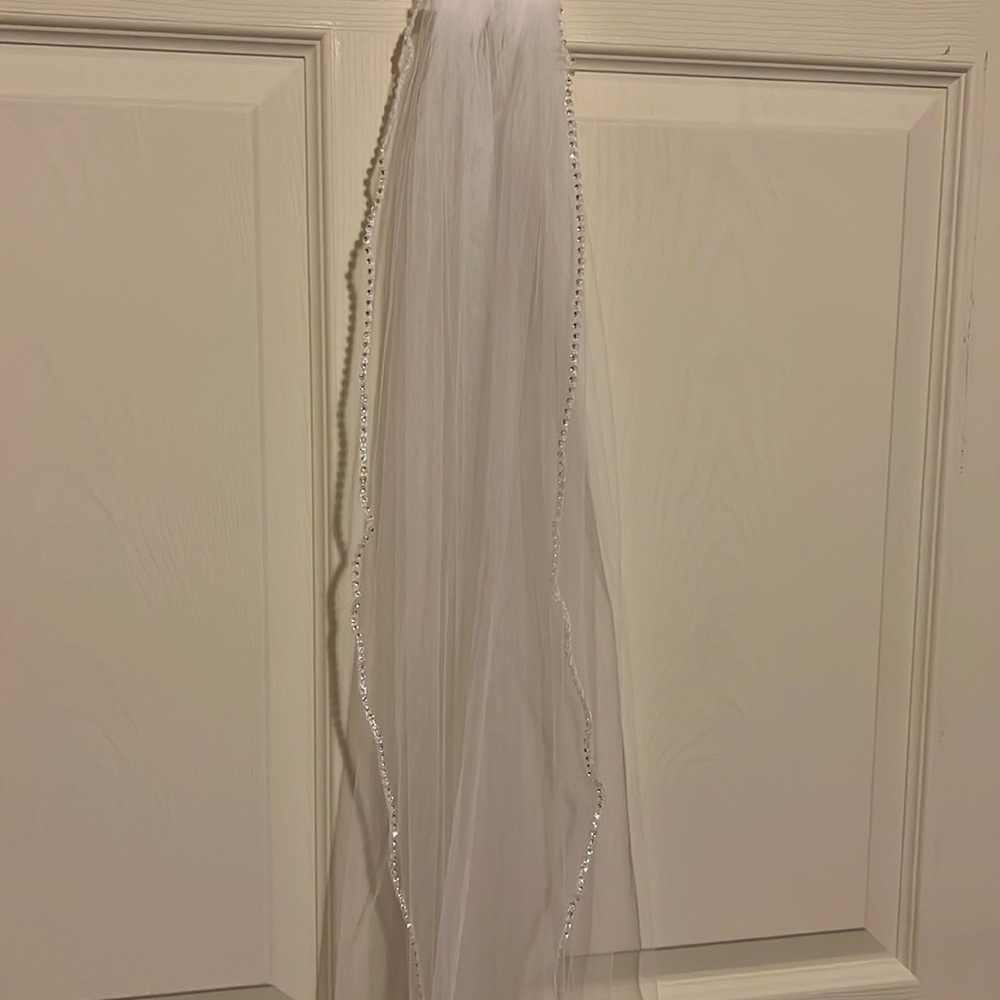 Rhinestone Trimmed Veil